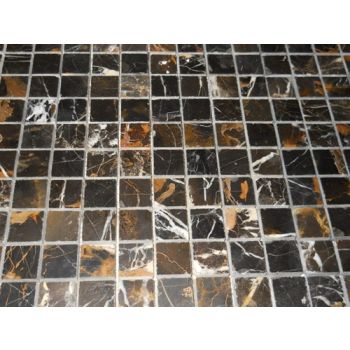 1x1 Michelangelo Michael Angelo Marble Polished Mosaic Tile