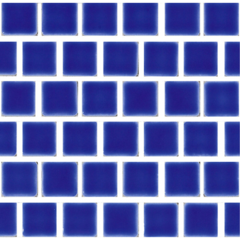 1x1 Electric Blue Glazed Porcelain Mosaic Tile for Pools Walls, Floor and Backsplash