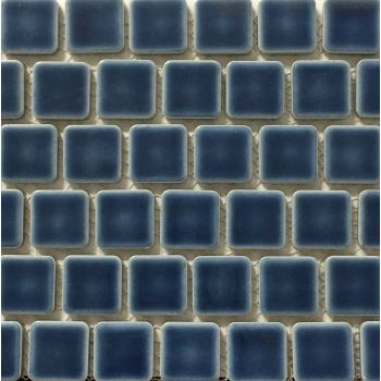 1x1 Navy Blue Glazed Porcelain Mosaic Tile for Pools Walls, Floor and Backsplash