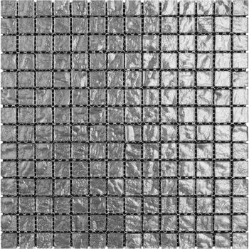 Crystal Springs Glimmer Silver Glass Mosaic Tile