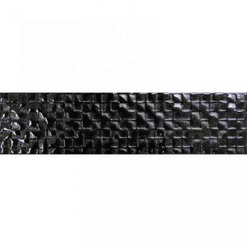 3x12 Shimmer Shale Black Subway Glass Wall Tile