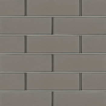 4x12 Champagne Beveled Brown Glass Subway Tile
