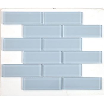 Casale Lucy Blue Glossy Subway Glass Mosaic Tile | Pool Rated | Kitchen | Backsplash | Bathroom | Shower 