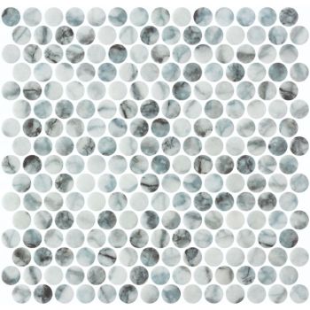 Vanguard Penny Azul Glass Mosaic Tile | Pool Rated | Kitchen | Bathroom | Shower | Floor | Wall 