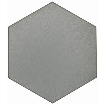 8 in. x 9 in. Flow Dark Gary Textured Ceramic Hexagon Tile | Roca Tile | Wall Tile | Backsplash | Accent Wall | Modern Tile | Field Tile
