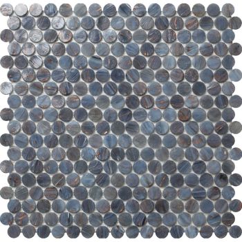 Ronda Denim Matte Penny Round Glass Mosaic Tile | Pool Rated | Wall | Floor | Kitchen | Shower