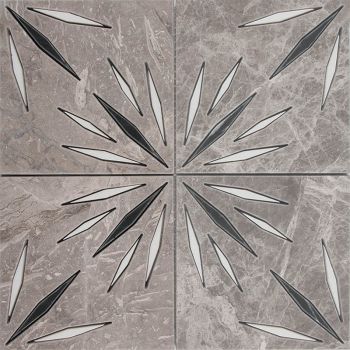 12" x 12" Aura Grey Dolomite Honed Marble Tile