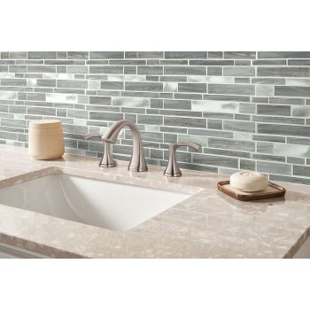 Bimini Interlocking 4 mm Thick Glass Metal Blend Grey Mosaic Tile | Wall
