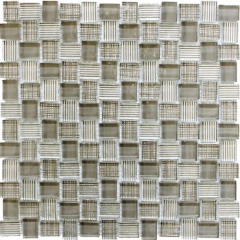 Batik Crema Beige Glass Mosaic Tile
