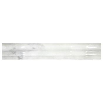 Italian White Carrara Marble Polished 2x12 Chair Rail Molding Marble Tile