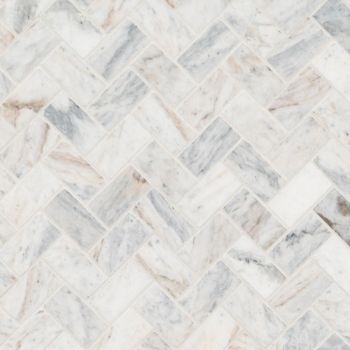 1x2 Capri Blue Herringbone Honed Marble Mosaic Tile | Wall | Floor | Backsplash | Accent Wall
