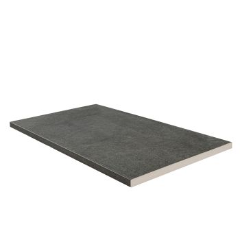 13" x 24" Arterra Cementique Graphite Porcelain Matte Eased Edge Pool Coping