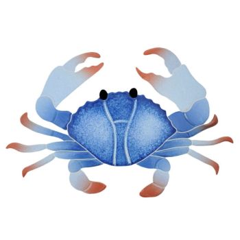  5" x 8" Crab Artistry Ceramic Pool Tile