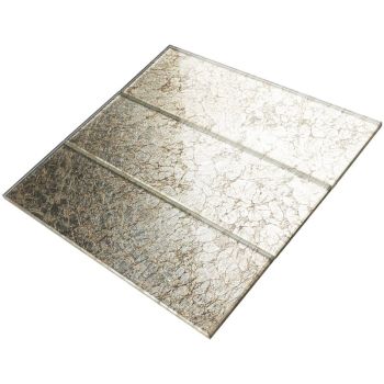 4 in. x 12 in. Gold Glossy Glass Subway Tile | Backsplash | Wall | Shower | Bathroom | Kitchen 