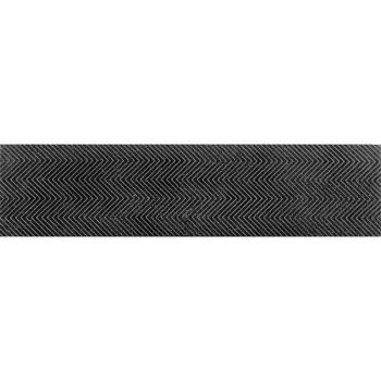 3x12 Etched Chevron Eastern Black Subway Tile