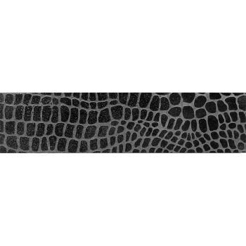 3x12 Etched Alligator Eastern Black Subway Tile