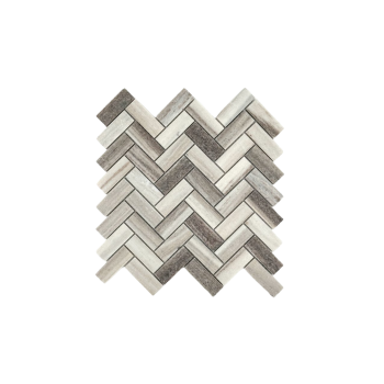 1" x 2 1/2" Palissandro Herringbone Polished Marble Mosaic Tile | Floor | Wall | Accent | Backsplash | Shower