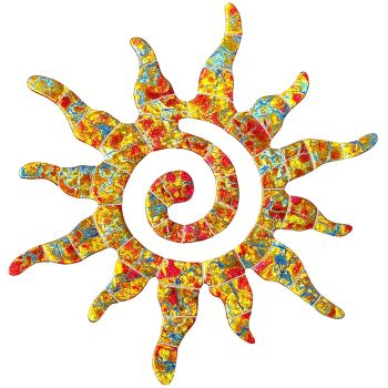 30" x 28" Sun Ceramic Artistry Pool Tile