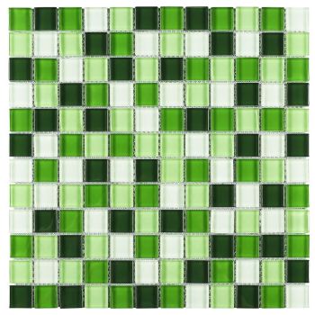 Glare 1" x 1" Glossy Glass Mosaic Tile | Pool Rated | Backsplash | Shower | Kitchen | Bathroom | Wall | Floor