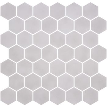 Stoneglass XL Gainsboro Hexagon Glass Mosaic Tile