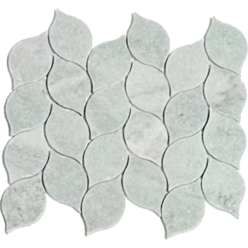 Ming Green Leaf Pattern Polished Marble Mosaic Tile | Floor | Wall | Accent | Backsplash | Shower