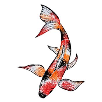 7" x 10" Koi Fish Artistry Porcelain Pool Tile
