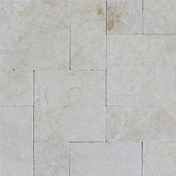 Aegean Pearl Versailles Pattern Tumbled Marble Pavers Tile for Driveway and Pool Deck