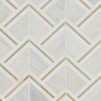 Luxor Kona Gold Pattern Stone Metal Blend Mosaic Tile | Wall | Backsplash | Countertop | Accent Wall