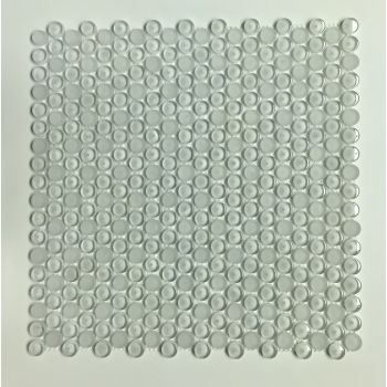 Water Jet Penny Round White Glass Mosaic Tile