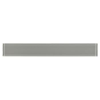 2x16 MIA Grey Glossy Glass Mosaic | Pool Rated Tile