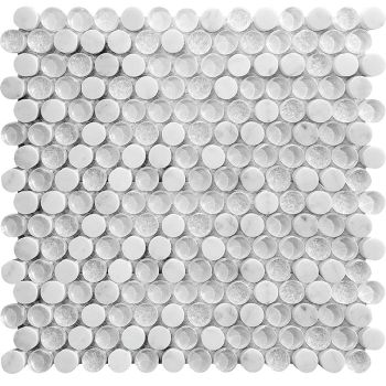 Glacier Stone Bianco Carrara Marble Glass Mosaic Tile
