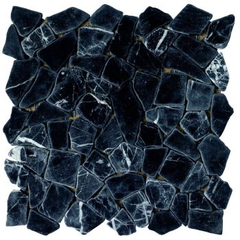Juliano Negro Pebble Pattern Natural Stone Mosaic Tile by Roca Tile USA