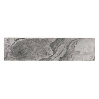 3x24 Kaya Onda Gray Polished Porcelain Bullnose Wall Tile 