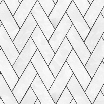 Palazzo Chevron Thassos Polished Porcelain Mosaic Tile | Wall | Backsplash | Bathroom | Kitchen | Shower |