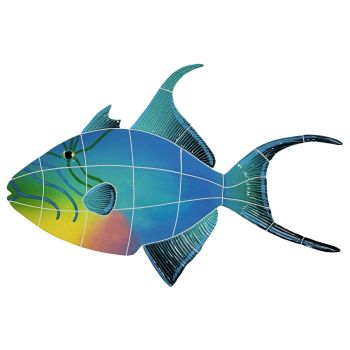 12" x 18" Queen Triggerfish Artistry Ceramic Pool Tile