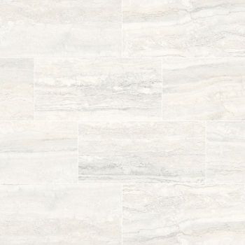 12" x 24" Saturnia White Matte Porcelain Tile | Wall | Backsplash | Bathroom | Kitchen | Shower |