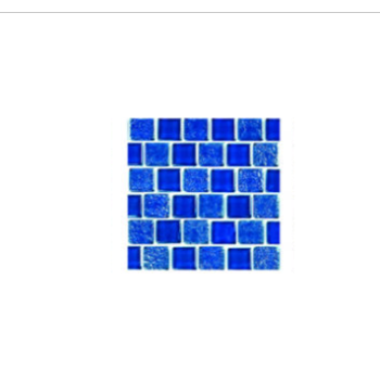 Signature Series 1" x 1" Blue Brick Glass Mosaic Pool Tile | Pool Rated | Kitchen | Bathroom | Shower | Floor | Wall ( Special order)