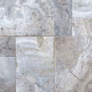 Silver Travertine Tumbled Flooring Tile