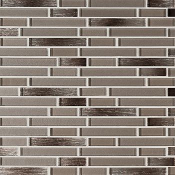 Champagne Blend Interlocking Glass Mosaic Tile
