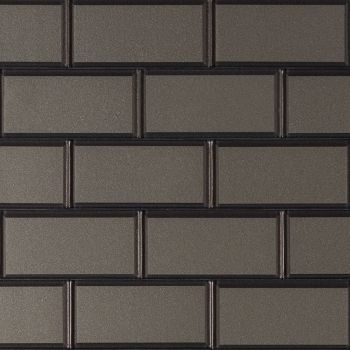 2" x 4" Crisson Bevel Gray Glass Subway Tile 