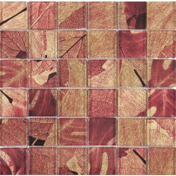 Season Square Glass Mesh Mounted Mosaic Tile