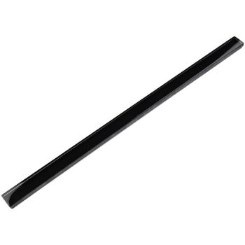 1/2 in. x 12 in. Black Glossy Glass Pencil Liner Wall Trim Tile | Wall | Backsplash | Accent Wall