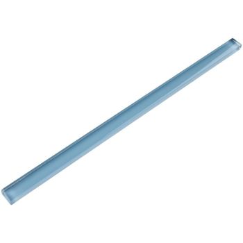 1/2 in. x 12 in. Blue Glossy Glass Pencil Liner Wall Trim Molding | Wall | Backsplash | Accent Wall