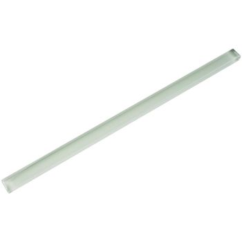 1/2 in. x 12 in. Soft White Glossy Glass Pencil Liner Trim Tile | Wall | Backsplash | Accent Wall