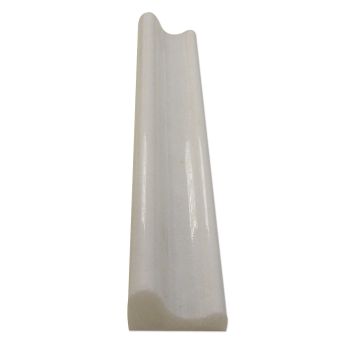 2 in. x 12 in. Thassos White Marble Polished Chair Rail Molding