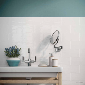Maiolica White Ceramic Wall Tile by Roca Tile USA