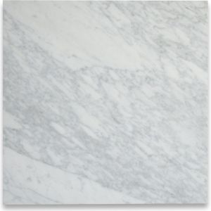  18" x 18" Italian White Carrara Marble Polished Floor and Wall Tile