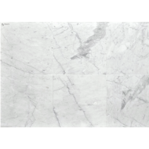 Bianco White Carrara Marble Polished 12x24 Floor and Wall Tile