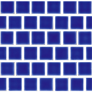 1x1 Electric Blue Glazed Porcelain Mosaic Tile for Pools Walls, Floor and Backsplash
