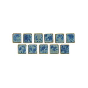 1x1 Gulf Blue Glazed Porcelain Mosaic Tile for Pools Walls, Floor and Backsplash